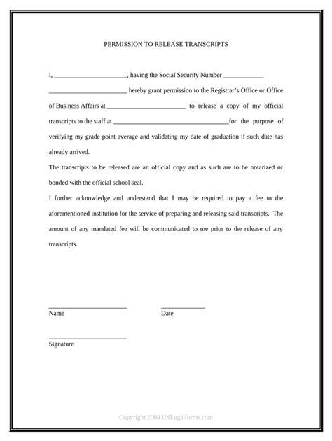 Request To Release Transcripts Form Fill Out And Sign Printable Pdf