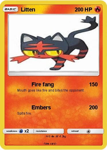 Pokémon Litten 356 356 Fire Fang My Pokemon Card