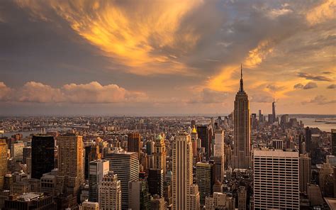 HD wallpaper: Empire State building, New York City, landscape ...