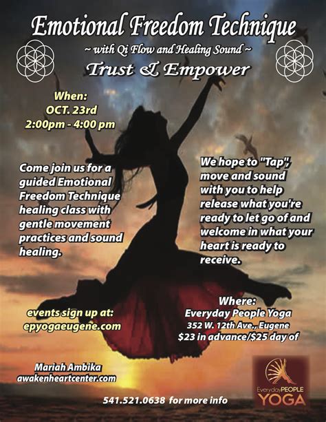 Eft Trust And Empower Workshop Everyday People Yoga