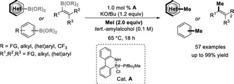 Palladium Catalyzed Methylation Of Aryl Heteroaryl And Vinyl Boronate