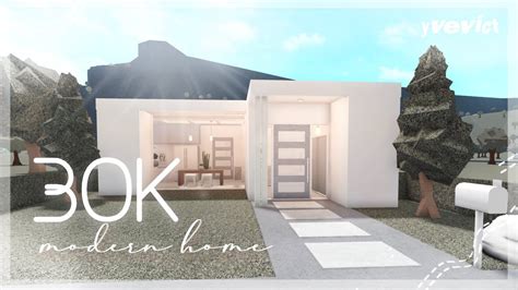 30k Minimalistic One Story Modern Home No Gamepass Bloxburg