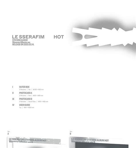 Weverse Albums Ver LE SSERAFIM HOT 5th Mini Album 14th Mar 2025