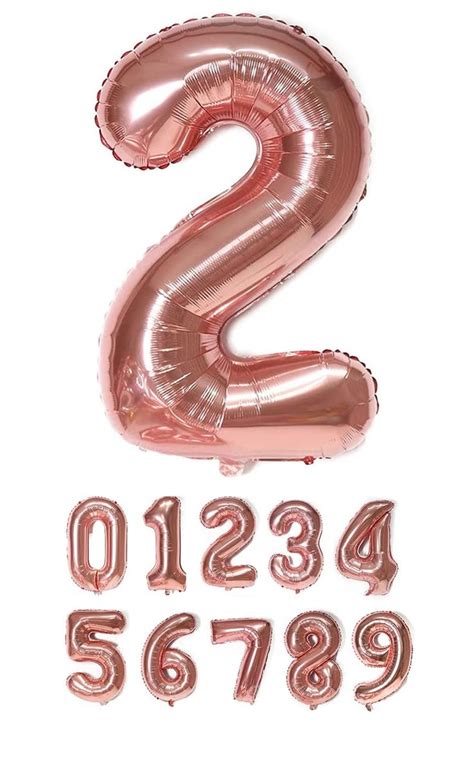 Virtuenity Buy Inch Rose Gold Numbered Balloons For Parties