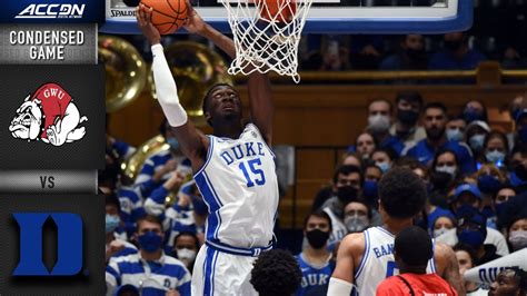 Gardner Webb Vs Duke Condensed Game 2021 22 ACC Mens Basketball