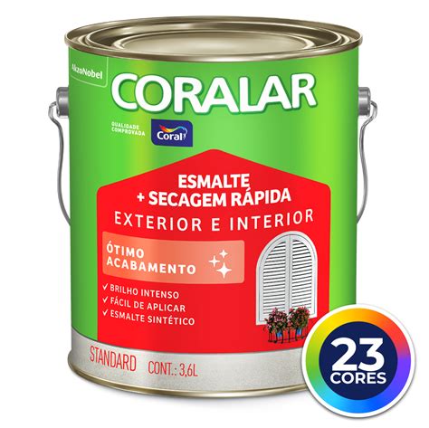 Esmalte Sint Tico Coral Coralar Brilhante Gal O Litros Em Oferta N