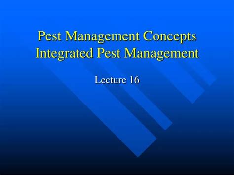 Ppt Pest Management Concepts Integrated Pest Management Powerpoint