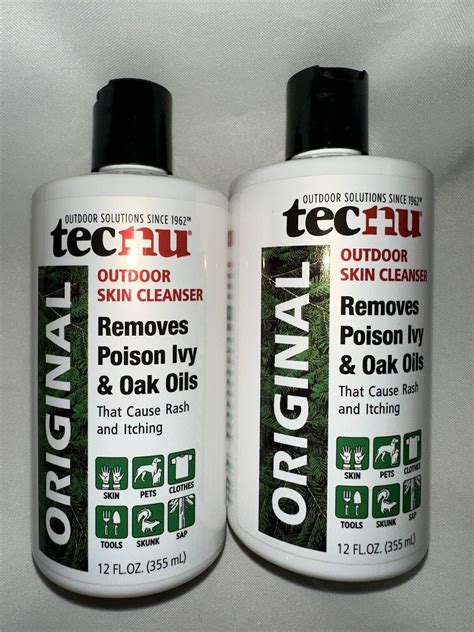 Tecnu Original Outdoor Skin Cleanser Tec Labs 12 Oz Posion Ivy Lot Of 2