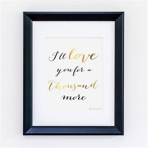 Ill Love You For A Thousand More Printable Wall Art Etsy