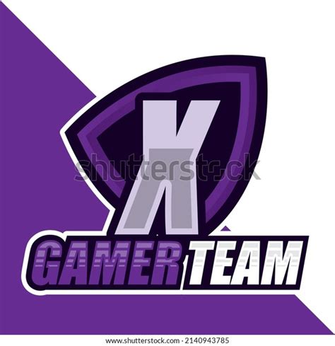 X Letter Mark Esport Logo Team Stock Vector Royalty Free