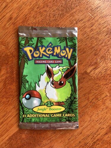 Pok Mon Jungle Booster Pack Empty Wrapper Flareon Ebay