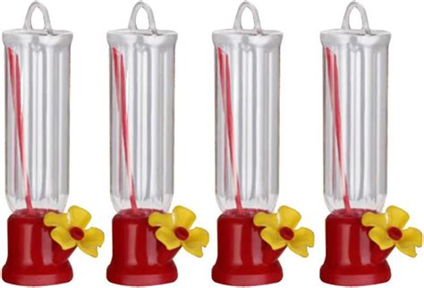 Amazon.com : VIMOA Mini Hummingbird Feeder 4 Pack Small Hummingbird ...