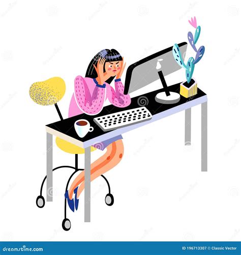 Stressed Business Woman Clip Art