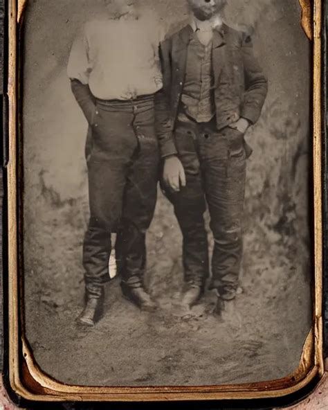 Tintype Of Four 19th Century Sailors Stranded At Sea Stable Diffusion