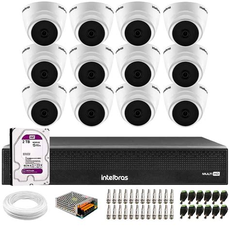 Kit 12 Câmeras Dome VHL 1220 D G2 HDCVI 2mp Full HD 1080p Dvr