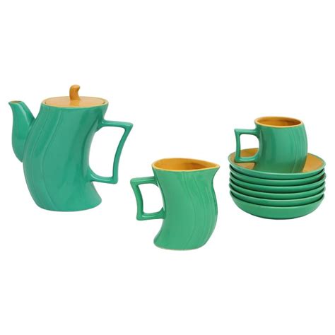 Italian Ceramic Tea Set Memphis By Massimo Iosa Ghini For Naj Oleari