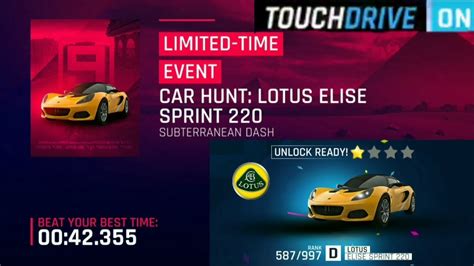 Asphalt 9 Legends Car Hunt Lotus Elise Sprint 220 YouTube