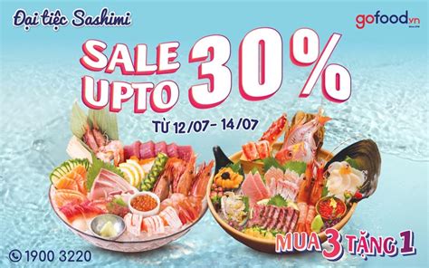 Đại tiệc Sashimi Thanh mát tròn vị Bùng nổ ưu đãi