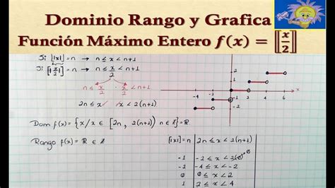 👩‍🏫 FunciÓn MÁximo Entero Dominio Rango Y Gráfica Juliana La Profe