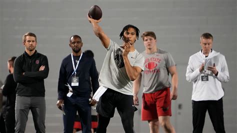 Cj Stroud Throws At Pro Day At Ohio State With Olave Wilson