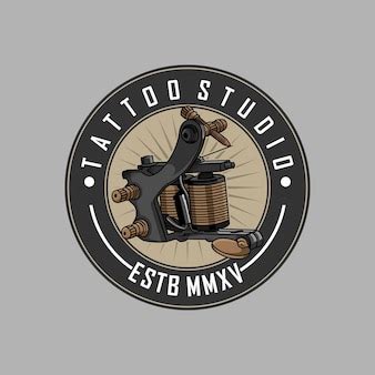 Premium Vector | Tattoo studio logo template