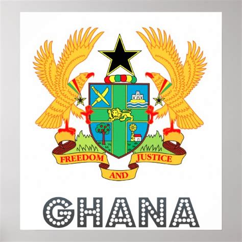 Ghana Coat of Arms Poster | Zazzle.com