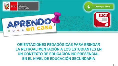 Orientaciones Pedag Gicas Para Brindar La Retroalimentaci N A Los