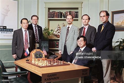 The IBM Deep Blue chess computer team poses in the playing room 08 ...