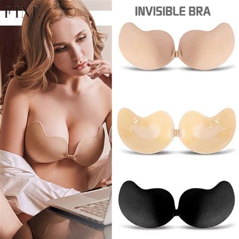 Finetoo Silicone Push Up Bra Self Adhesive Strapless Invisible Bra