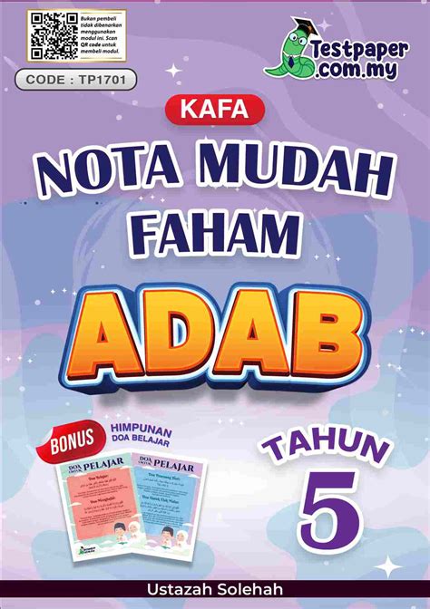 Nota Mudah Faham Adab Tahun 5 Cikguinfo