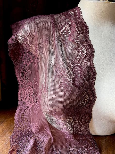 Dark Burgundy Stretch Lace For Lingerie Headbands Garters Str Etsy