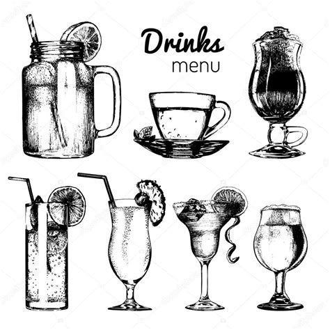 Drinks Menu Set — Stock Vector © Vladayoung 102079974