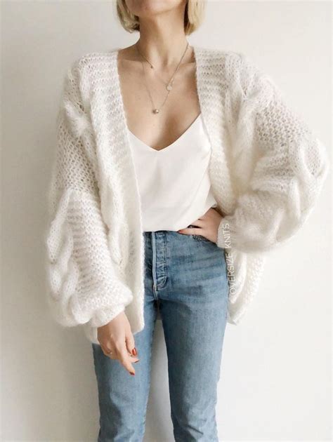 Cable Knit Cardigan Chunky Knit Cardigan Cable Knit Sweater Etsy