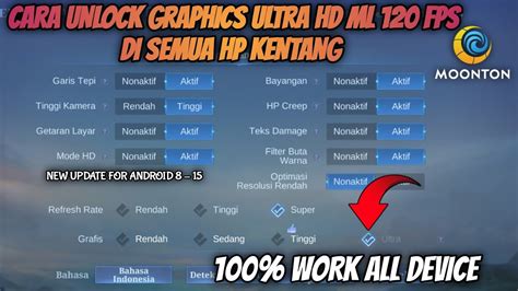 Cara Unlock Fps Ml Grafik Ultra Hd Mobile Legends Youtube