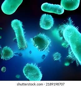 Bacteria Virus Cell 3d Rendering Stock Illustration 2189198707