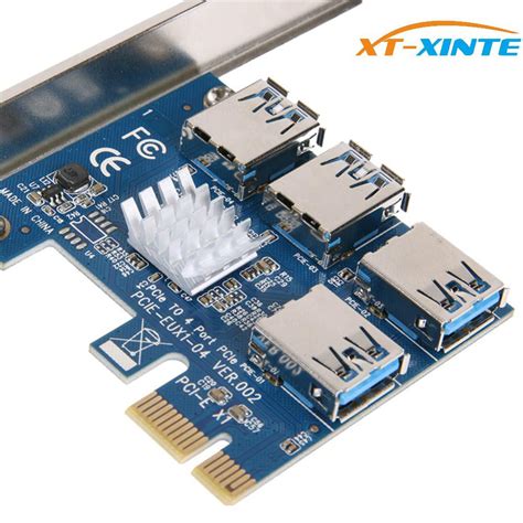 Pcie 1 To 4 Pci Express 16x Slots Riser Card Pci E 1x To External 4 Pci E Slot Shopee Malaysia