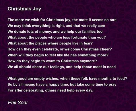 Christmas Joy Poem by Phil Soar - Poem Hunter