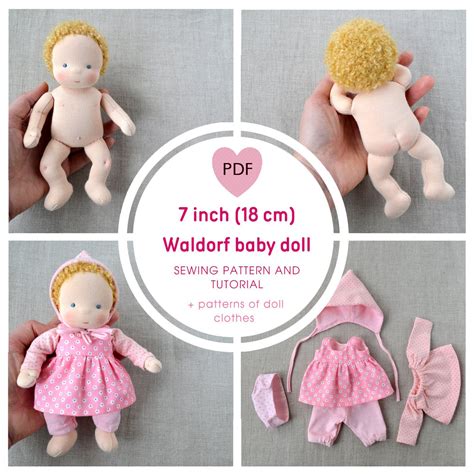 Diy Waldorf Baby Doll Inch Cm Tall Pdf Sewing Pattern And Tutorial