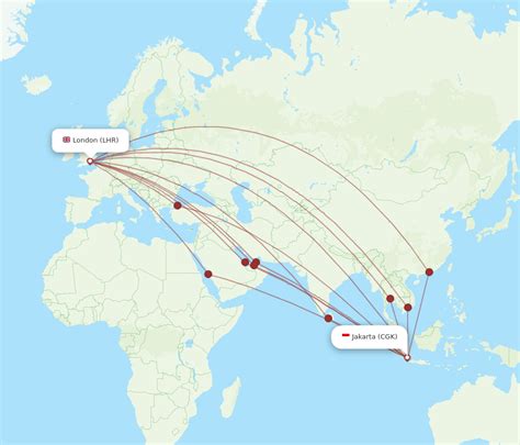 All Flight Routes From London To Jakarta Lhr To Cgk Flight Routes