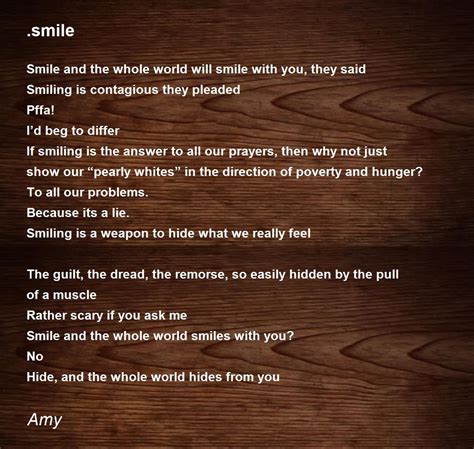 Smile Smile Poem By Amy