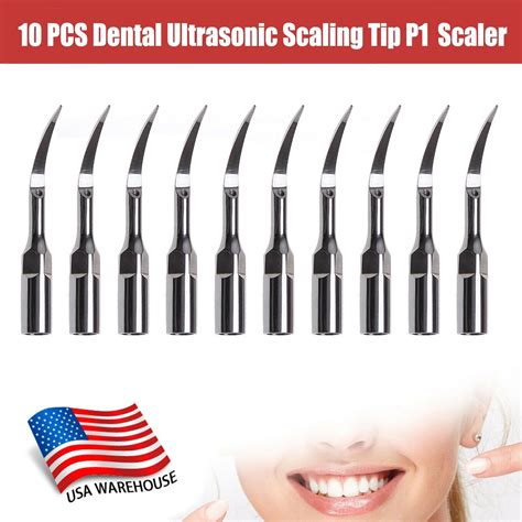 10 Pcs Dental Ultrasonic Piezo Scaler Perio Tips P1 Fit Woodpecker Ems