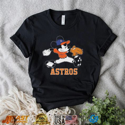 Mickey Mouse Play Baseball Houston Astros Shirt Gearbloom