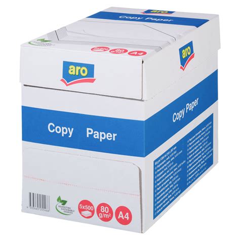 aro DIN A4 Kopierpapier 80 g m² 5 x 500 Blatt getraenkedienst