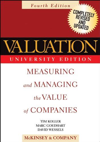 Valuation Measuring And Managing The Value Of Companies Wiley Finance Book 296 English