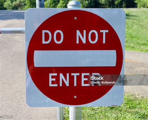 Red And White Do Not Enter Stock Photo Download Image Now Road Sign