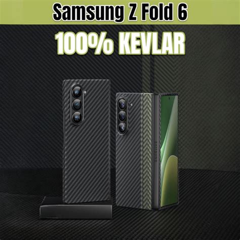 Чехол MeMumi Kevlar Duble для Samsung Z Fold 6 черный/зеленый - купить ...