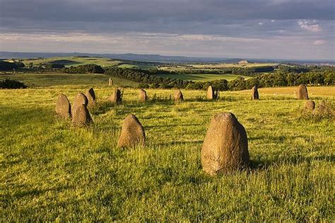 Beautiful But Modern Stone Circle At Knock Farm Near Bathgate Scotland