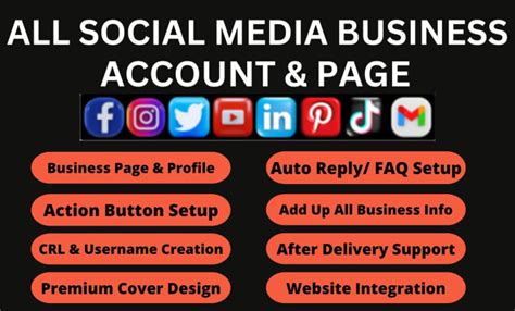 Create And Set Up Your Social Media Accounts And Setup Fb Business Page