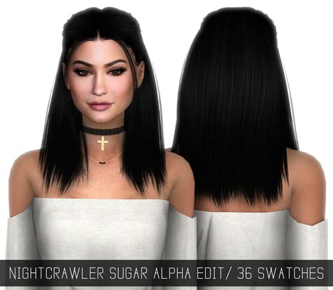 Simpliciaty Nightcrawler S Sugar Hair Retextured Sims Hairs