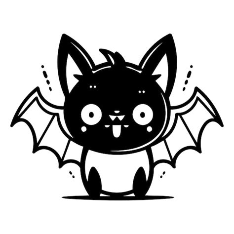 Premium Vector Cute Bat Cartoon Character Vector Illustration Cute